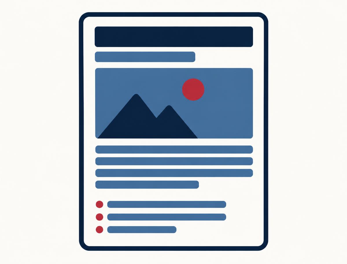 Mockup af en pressemeddelelse i ReleWires editor